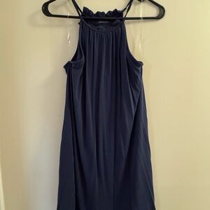 Blue Halter sheath Dress